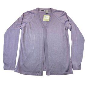 Cutter & Buck Raglan Knitted Cardigan S Petite Lilac Preppy Layers Minimalist